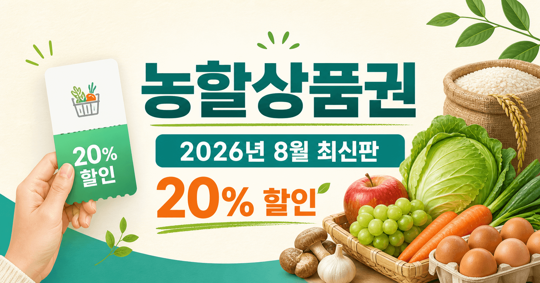 농할상품권 2026년 8월 최신판 - 7월부터 매달 발행인데, 장보러 가기 전 발행창부터 봐야 합니다