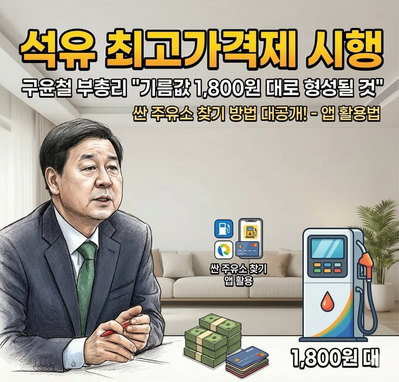 석유 최고가격제 시행! 기름 넣으려면 잠깐 기다리세요