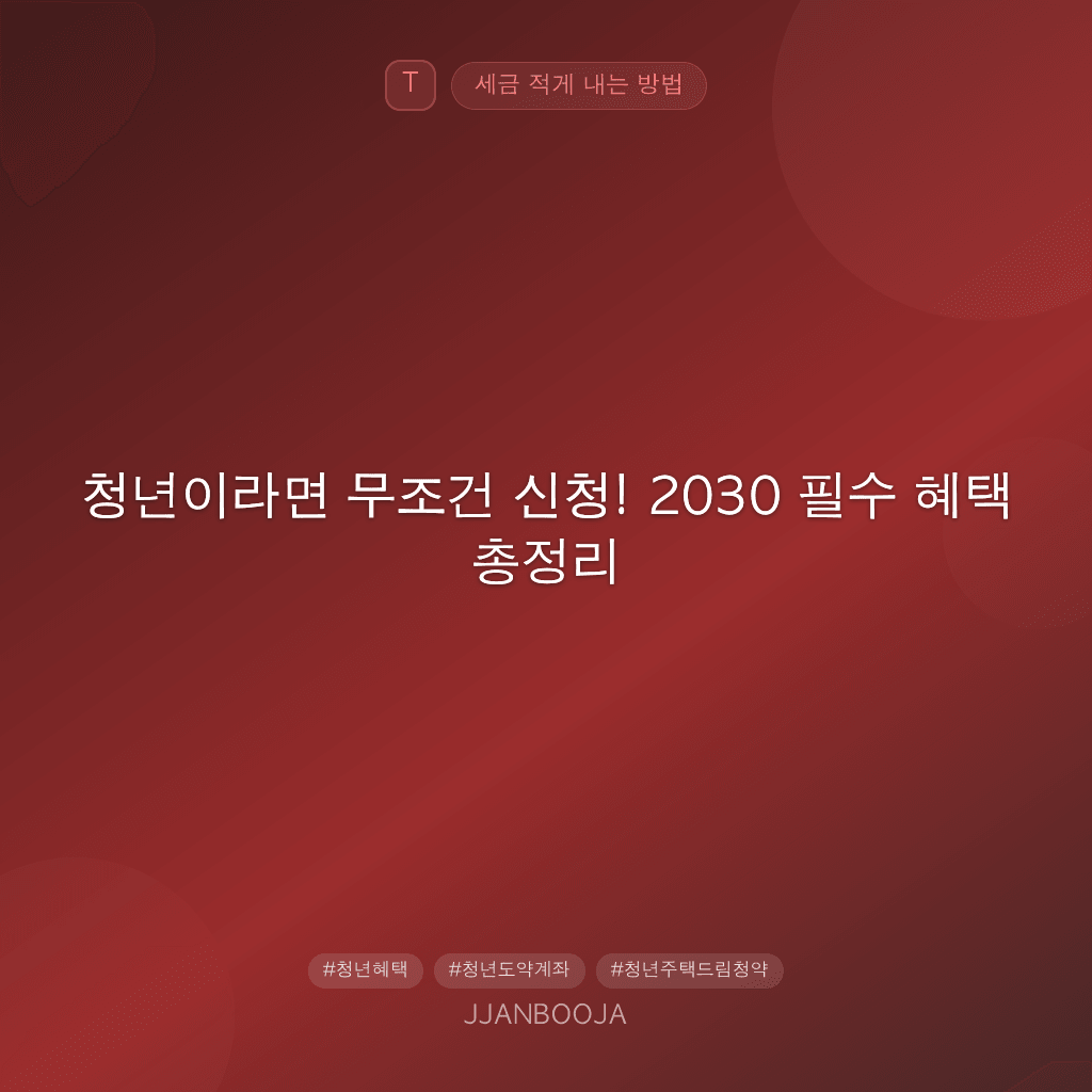 청년이라면 무조건 신청! 2030 필수 혜택 총정리