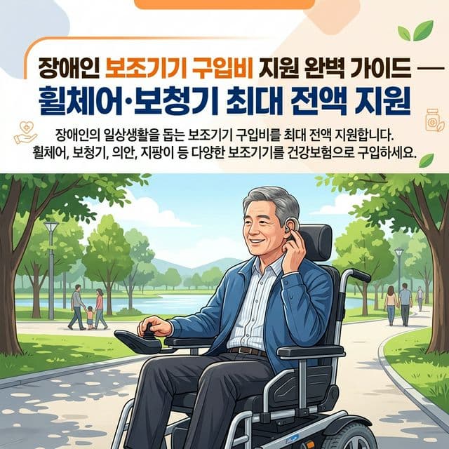 장애인 보조기기 구입비 지원 완벽 가이드 — 휠체어·보청기 최대 전액 지원
