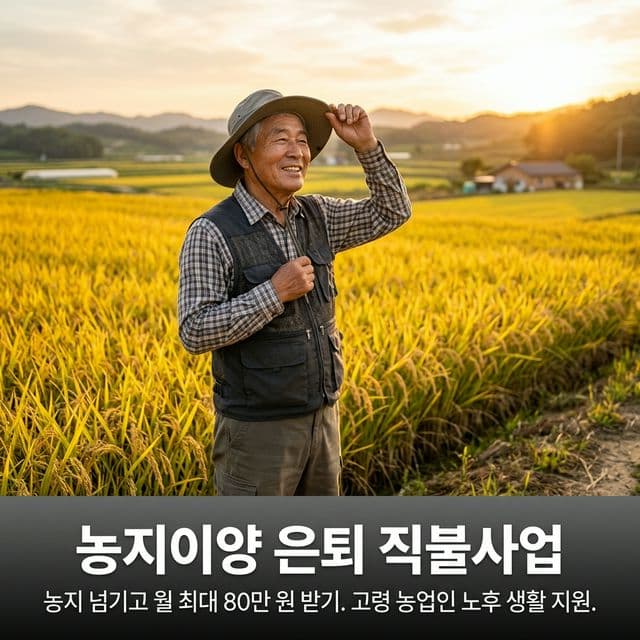 농지이양 은퇴 직불사업 완벽 가이드 — 농지 넘기고 월 최대 80만 원 받기