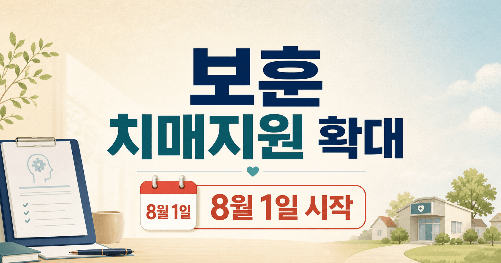 2026 보훈 치매지원 확대 최신판 - 8월 1일부터 부모님 집 근처에서도 검사비·치료비 길이 열립니다