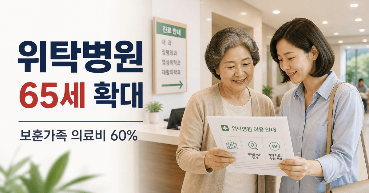 국가유공자 유족 위탁병원 65세 확대 - 2026년 8월 국회 통과, 언제부터 60% 감면될까