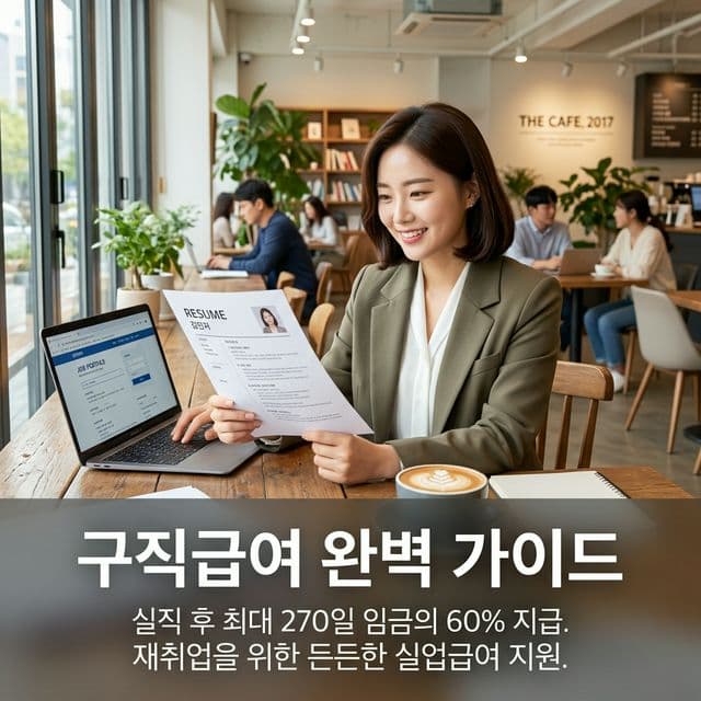 구직급여 완벽 가이드 — 실직 후 최대 270일 임금의 60% 지급