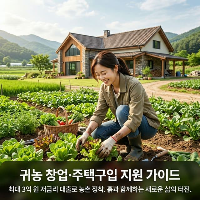 귀농 창업·주택구입 지원 완벽 가이드 — 최대 3억 원 저금리 대출로 농촌 정착