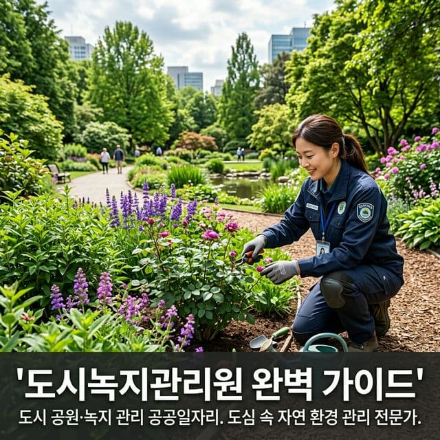 도시녹지관리원 완벽 가이드 — 도시 공원·녹지 관리 공공일자리
