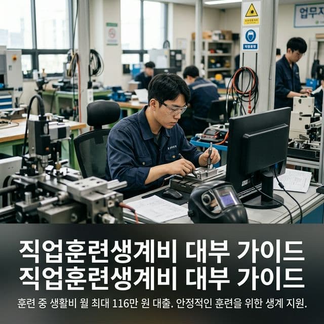 직업훈련생계비 대부 완벽 가이드 — 훈련 중 생활비 월 최대 116만 원 대출