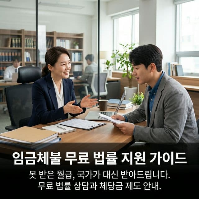 임금체불 무료 법률 지원 완벽 가이드 — 못 받은 월급, 국가가 대신 받아드립니다