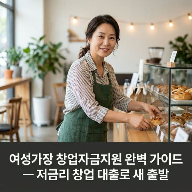 여성가장 창업자금지원 완벽 가이드 — 저금리 창업 대출로 새 출발