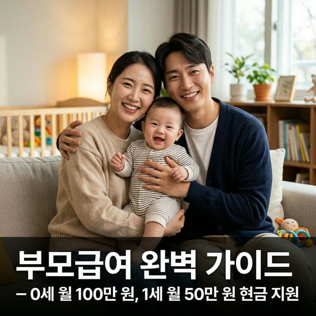 부모급여 완벽 가이드 — 0세 월 100만 원, 1세 월 50만 원 현금 지원