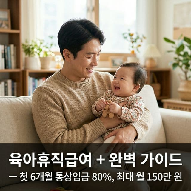 육아휴직급여+ 완벽 가이드 — 첫 6개월 통상임금 80%, 최대 월 150만 원