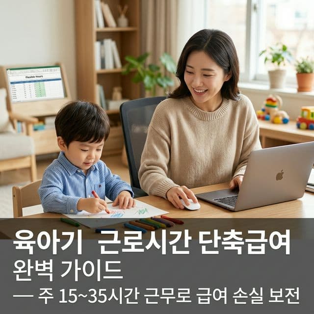 육아기 근로시간 단축급여 완벽 가이드 — 주 15~35시간 근무로 급여 손실 보전