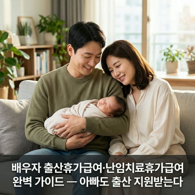 배우자 출산휴가급여·난임치료휴가급여 완벽 가이드 — 아빠도 출산 지원받는다