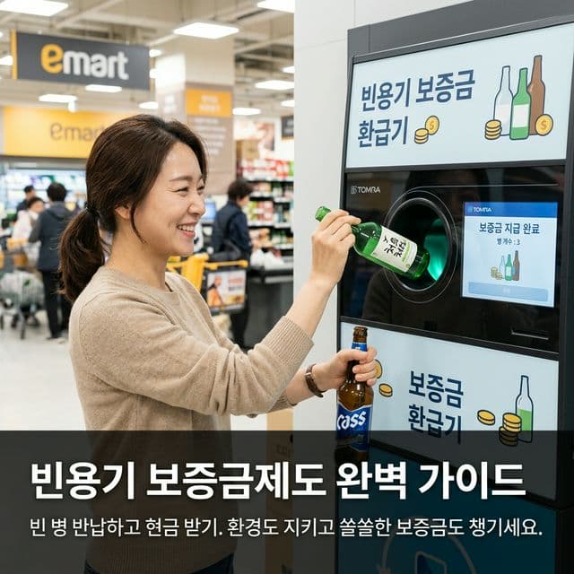 빈용기 보증금제도 완벽 가이드 — 빈 병 반납하고 현금 받기