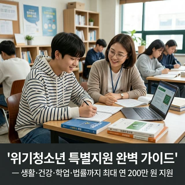 위기청소년 특별지원 완벽 가이드 — 생활·건강·학업·법률까지 최대 연 200만 원 지원
