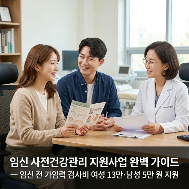 임신 사전건강관리 지원사업 완벽 가이드 — 임신 전 가임력 검사비 여성 13만·남성 5만 원 지원