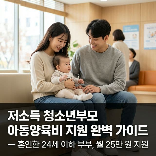 저소득 청소년부모 아동양육비 지원 완벽 가이드 — 혼인한 24세 이하 부부, 월 25만 원 지원