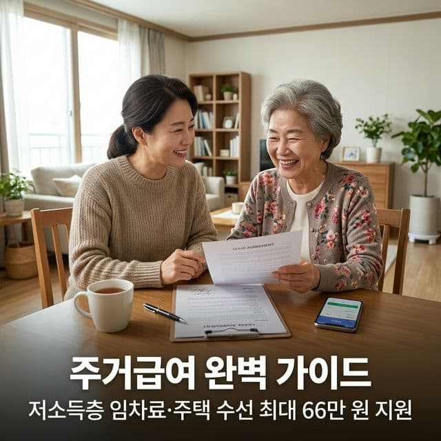 주거급여 완벽 가이드 — 저소득층 임차료·주택 수선 최대 66만 원 지원