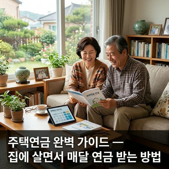 주택연금 완벽 가이드 — 집에 살면서 매달 연금 받는 방법