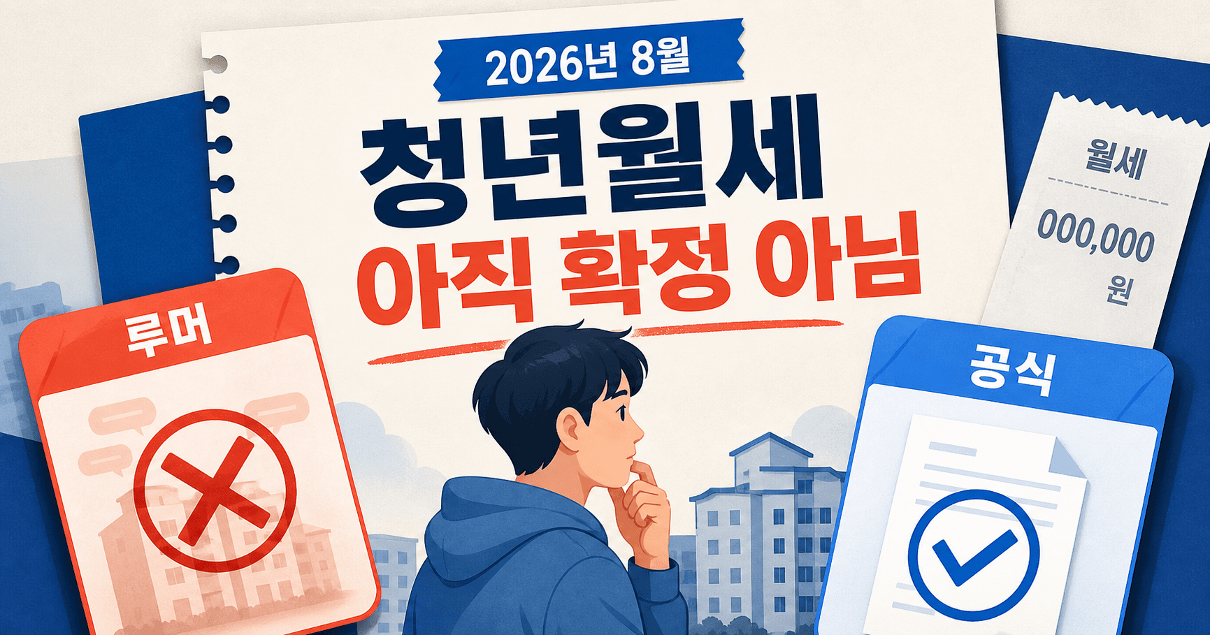 2027 청년월세 확대설 2026년 8월 최신판 - 월 270만 원 청년도 가능하다는 말, 아직 확정 아닙니다