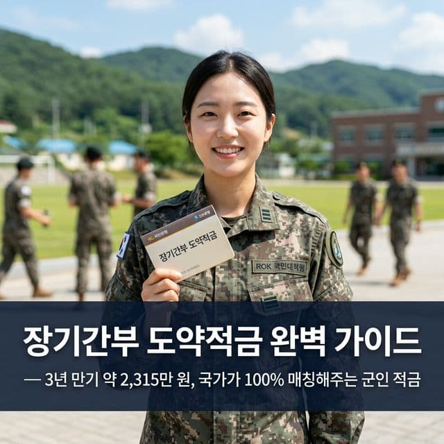 장기간부 도약적금 완벽 가이드 — 3년 만기 약 2,315만 원, 국가가 100% 매칭해주는 군인 적금