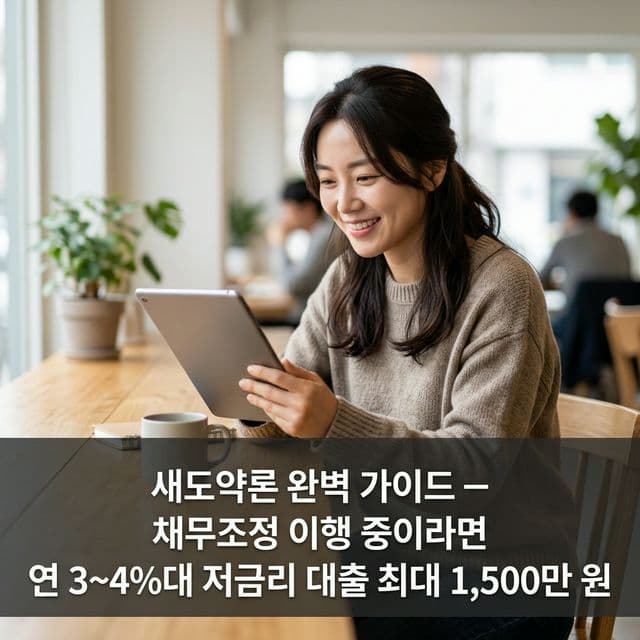 새도약론 완벽 가이드 — 채무조정 이행 중이라면 연 3~4%대 저금리 대출 최대 1,500만 원
