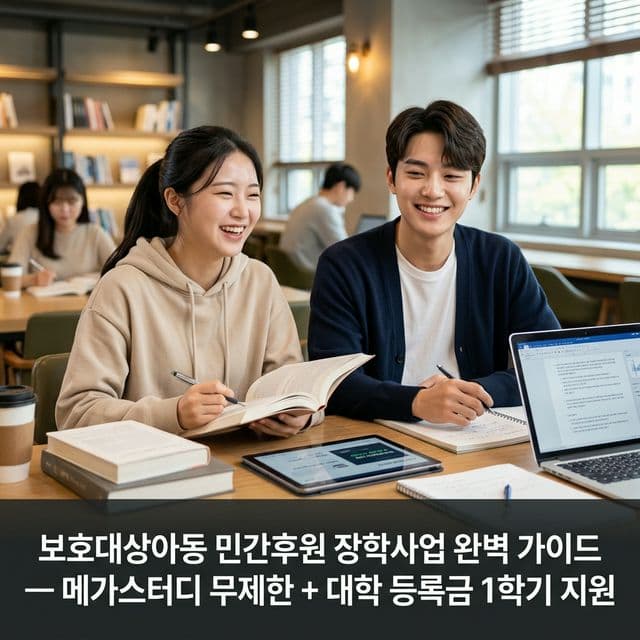 보호대상아동 민간후원 장학사업 완벽 가이드 — 메가스터디 무제한 + 대학 등록금 1학기 지원