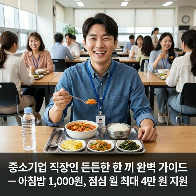 중소기업 직장인 든든한 한 끼 완벽 가이드 — 아침밥 1,000원, 점심 월 최대 4만 원 지원