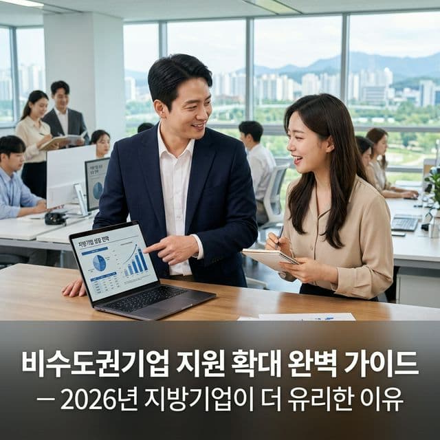 비수도권기업 지원 확대 완벽 가이드 — 2026년 지방기업이 더 유리한 이유