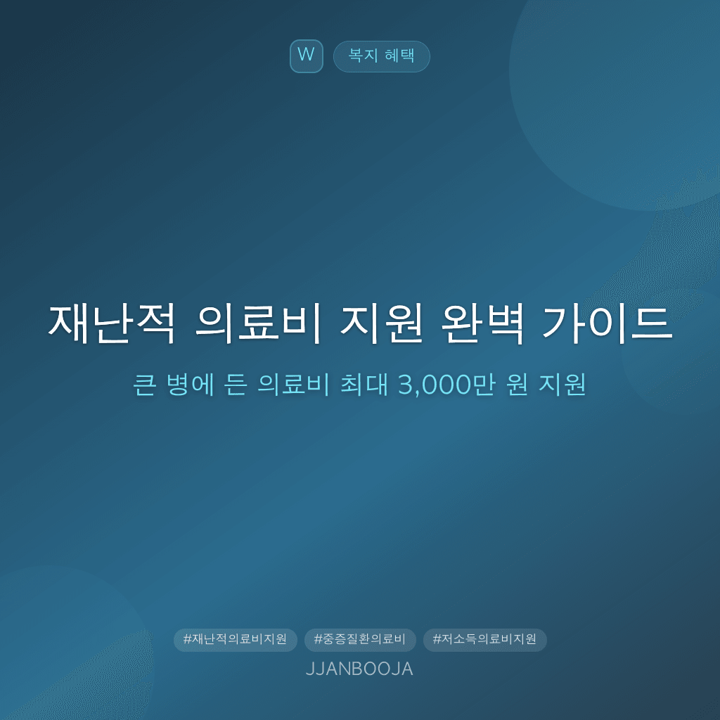 재난적 의료비 지원 완벽 가이드 — 큰 병에 든 의료비 최대 3,000만 원 지원