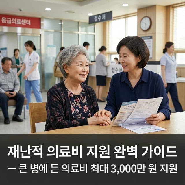 재난적 의료비 지원 완벽 가이드 — 큰 병에 든 의료비 최대 3,000만 원 지원