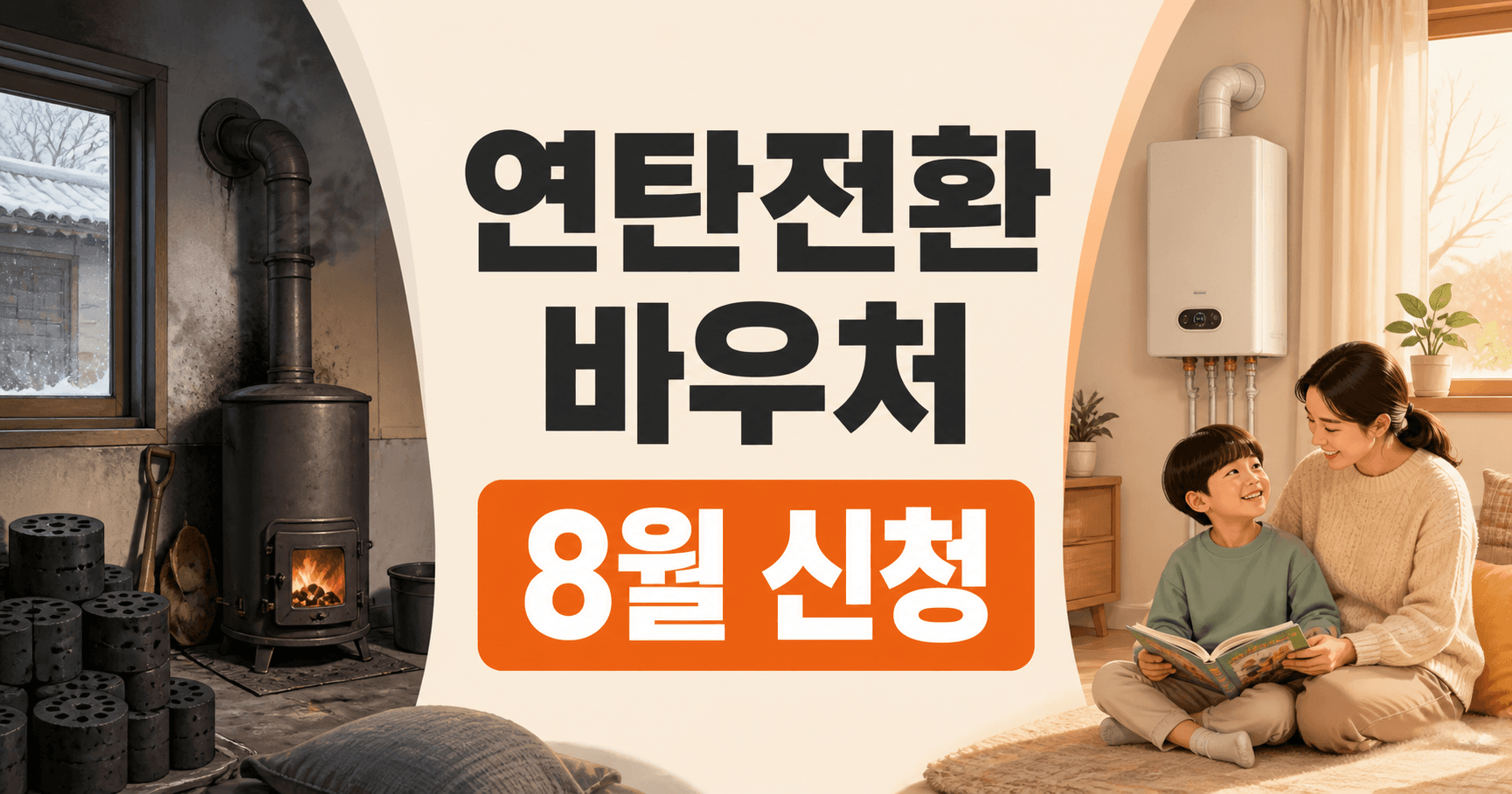 2026 연탄전환 에너지바우처 8월 신청 시작 - 연탄보일러 바꿨다면 57만6000원 꼭 확인하세요