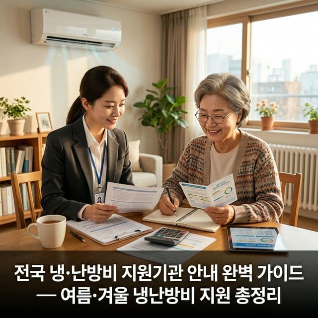 전국 냉·난방비 지원기관 안내 완벽 가이드 — 여름·겨울 냉난방비 지원 총정리
