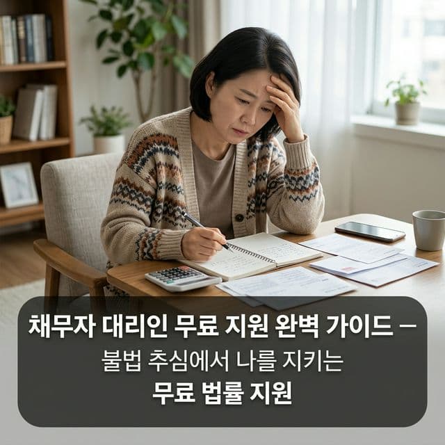 채무자 대리인 무료 지원 완벽 가이드 — 불법 추심에서 나를 지키는 무료 법률 지원