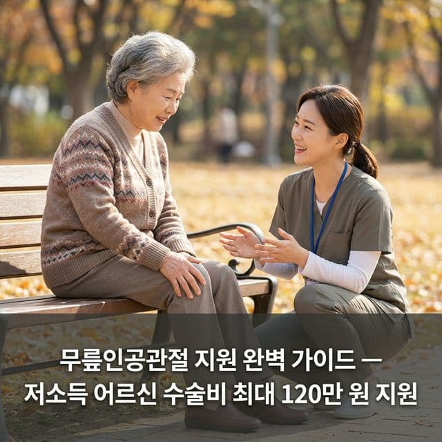 무릎인공관절 지원 완벽 가이드 — 저소득 어르신 수술비 최대 120만 원 지원