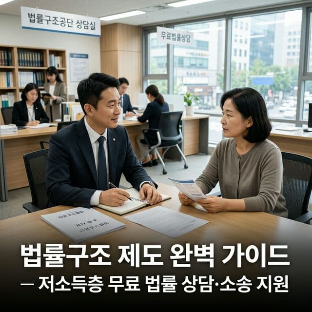 법률구조 제도 완벽 가이드 — 저소득층 무료 법률 상담·소송 지원