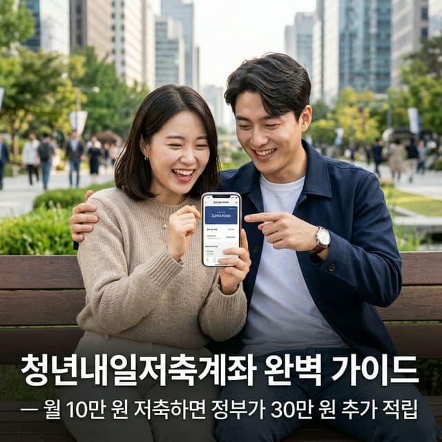 청년내일저축계좌 완벽 가이드 — 월 10만 원 저축하면 정부가 30만 원 추가 적립