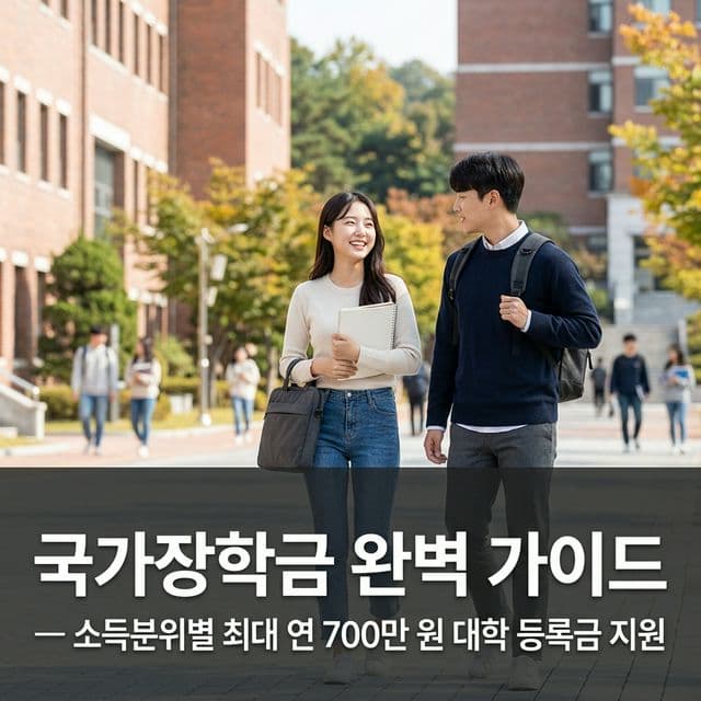 국가장학금 완벽 가이드 — 소득분위별 최대 연 700만 원 대학 등록금 지원