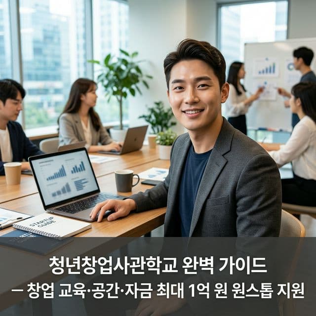 청년창업사관학교 완벽 가이드 — 창업 교육·공간·자금 최대 1억 원 원스톱 지원