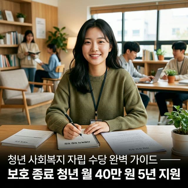 청년 사회복지 자립 수당 완벽 가이드 — 보호 종료 청년 월 40만 원 5년 지원